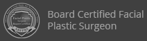 Board Certiied Plastic Surgeon logo with text